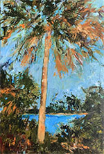 Landscape ainting by Filomena Booth, title Tranquil Cove, available from Zatista.com, 021023