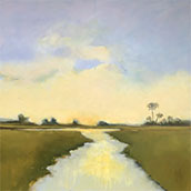 Landscape painting by Filomena Booth, title Sunrise, available from Zatista.com, 121422