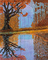 Landscape painting by HM Saffer available from Richard Boyd Art Gallery in Portland, Maine, November 2022, 110522