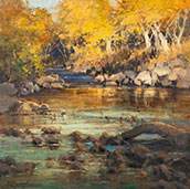 Lanscape painting by Kim Casebeer available from Strecker Nelson West Gallery in Manhattan, KS, November 2022, 102322