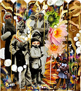 Collage by Lavett Ballard on exhibition in Front Page at Long-Sharp Gallery, Indianapolis, Indiana, October 7 - February 24, 2023, 102322