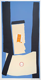 Lithography print by Robert Motherwell on exhibition at Greg Kucera Gallery in Seattle, WA, November 3 - December 23, 2022, 110322