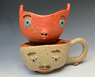 Art coffee mug by Saya Moriyasu on exhibition at J. Rinehart Gallery in Seattle, November 12 - 23, 2022, 120222