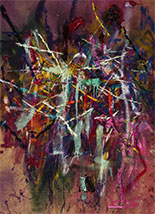 Abstract painting by Spencer Lewis available from Josh Lilly in London, November 2022, 100722