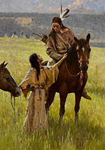Western painting by Z.S. Liang available from The Legacy Gallery in Scottsdale, AZ, October 2022, 101622