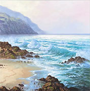 Seascape painting by Alfredo Gomez available from Lu Martin Galleries in Laguna Beach, CA, January 2023, 011323
