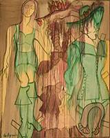 Figurative painting by Grace Hartigan available from C. Grimaldis Gallery in Baltimore, Maryland, November 2022, 011223