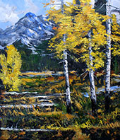 Landscape painting by James Cook on exhibition at Gail Severn Gallery, Ketchum, Idaho, February 1 - March 1, 2023, 011323