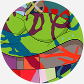 Screenprint in colors by Kaws sold January 11, 2023 at Los Angeles Modern Auctions in Van Nuys, CA, 010923