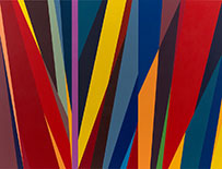 Painting by Odili Donald Odita on exhibition at Jack Shainman Gallery in New York, January 10 - February 18, 2023, 010723