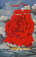 Artwork by Rafal Olbinski available from Rue Rayale in Los Vegas, Nevada, February 2023, 021023