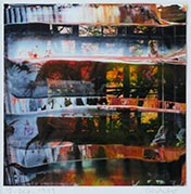 Oil on photograph by Gerhard Richter on exhibition at Hosfelt Gallery in San Francisco, April 11 - May 20, 2023, 050823