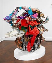 Sculpture by John Chamberlain on exhibition at Mnuchin Gallery in New York, April 21 - June 10, 2023, 051623