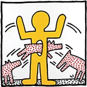 Artwork by Keith Haring on exhibition at The Broad in Los Angeles, CA, May 27 - October 8, 2023, 071323