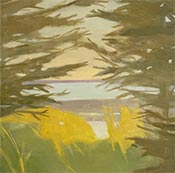 Lanscape painting by Sara MacCulloch available from Kathryn Markel Fine Arts in Chelsea art district of New York, NY, May 2023, 040623