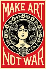 Artwork by Shepard Fairey available from Corridor Contemporary in Philadelphia, Pennsylvania, May 2023, 041123