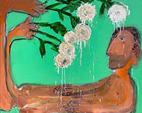 Painting by Aaron Maier-Carretero on exhibition at Luis De Jesus Los Angeles in Los Angeles, CA, September 2 - October 28, 2023, 082923