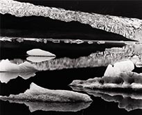 Mendenhall Glacier by Brett Weston on exhibition at Holden Luntz Gallery in Palm Beach, Florida, September 19 - November 11, 2023, 093023