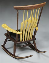 Rocking chair by David Scott available from Ariel Gallery in Asheville, NC, 060923