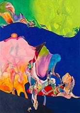 Abstract Painting by Ilana Savdie on exhibition at the Whitney Museum of American Art in new York, July 14 - November 5, 2023, 090423
