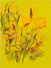 Flower painting by Laura Larraz on exhibition at Chris Sharp Gallery in Los Angeles, CA, August 6 - September 2, 2023, 082923