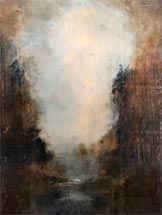 Encaustic painting by Paula Blackwell on exhibition at Guardino Gallery in Portland, Oregon, May 25 - June 27, 2023, 060123