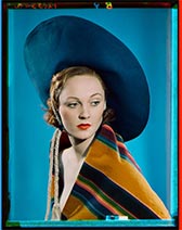 Color photograph by Yevonde, dated 1937 on exhibition at National Portrait Gallery in London, June 22 - October 15, 2023, 082323