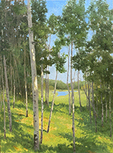 Forest painting by Deborah Paris available from Korologos Gallery, Basalt, Colorado, November 2023, 110423
