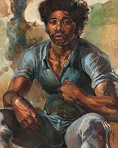 Portrait by LeRoy Foster on exhibition at Cranbrook Art Museum in Bloomfield Hills, Michigan, October 28 - March 3, 2024, 111423
