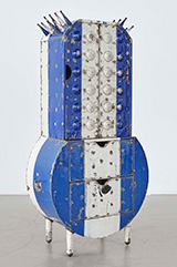Functional artwork, a cabinet by Hamed Ouattara on exhibition at Friedman Benda Gallery in NYC, May 2 - June 15, 2024, 041424