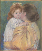 Mother and child painting by Mary Cassatt on exhibition at Philadelphia Museum of Art in Philadelphia, PA, May 18 - September 8, 2024, 041324