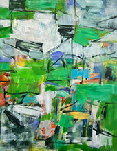 Abstract painting by Amy Metier on exhibition at William Havu Gallery in Denver, May 10 - June 22, 2024, 060424
