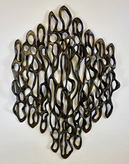 Wall sculpture by Caprice Pierucci on exhibition at Walker Fine Art in Denver, May 17 - July 13, 2024, 060424