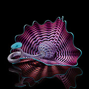 Glass art by Dale Chihuly on exhibition at Momentum Gallery in Asheville, NC, June 27 - August 24, 2024, 062724