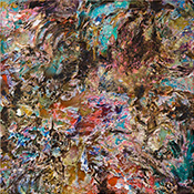 Abstract painting by Gabriel Mills on exhibition at Francois Ghebaly Gallery in Los Angeles, June 20 - July 20, 2024, 062524