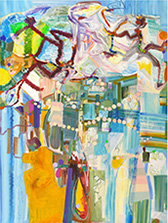 Abstract painting by Josette Urso on exhibition at Kathryn Markel Gallery in New York, June 20 - July 26, 2024, 062024