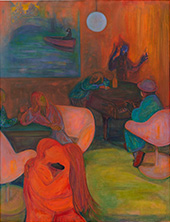 Painting by Nastaran Shahbazi on exhibition at The Hole Gallery in New York, May 30 - July 20, 2024, 062524