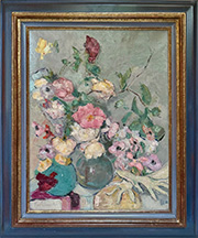 Floral Still Life by Wladimir de Terlikowski on exhibition at Gallery C in Raleigh, North Carolina, June 1 - July 27, 2024, 052124