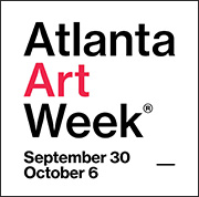 Atlanta Art Week logo for 2024, next event September 30 - October 6, 2024