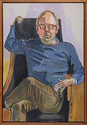 Portrait Painting by Alice Neel on exhibition at David Zwirner Gallery in Los Angeles, September 7 - November 2, 2024, 091124