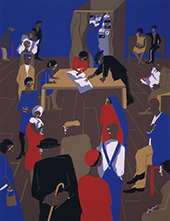 Artwork by Jacob Lawrence, Ink on Paper 1974 on exhibition in at Seattle Art Museum in Seattle, WA, June 28 - January 5, 2025, 091124