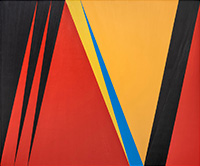 Geometric abstract painting by James Little on exhibition at Louis Stern Fine Arts in Los Angeles, July 13 - August 17, 2024, 071124
