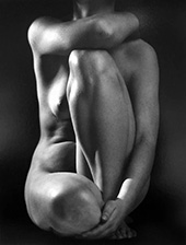 Black and White photograph Classic Nude Female by Ruth Bernhard on exhibition at Petter Fetterman Gallery in Santa Monica, CA, August 17 - November 23, 2024, 091124