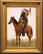 Indian on Horseback, 1859 by Albert_Bierstadt available from Zaplin Lampert Gallery in Santa Fe, December 2024, 030825