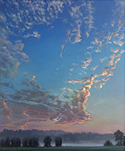 Landscape painting with clouds by Brooks Anderson on exhibition at Sue Greenwood Gallery in Laguna Beach, CA, Nov 12 - January 23, 2025, 120624