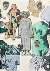 Collage print by Caitlin Keogh on exhibition at Bortolami Gallery in New York, November 1 - December 19, 2024, 102724