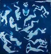 Cyanotype photo by Cassils on exhibition at Santa Fe, New Mexico, November 15 - February 3, 2025, 112624