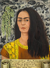 Self portrait paintings by Frida Kalho on exhibition at Dallas Museum of Art in Dallas, through February 23, 2025, 121224