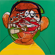 Painting by Genesis Tramaine on exhibition at Almine Rech in Paris, October 12 - November 16, 2024, 102724