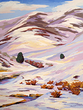 Landscape painting by Handley Rampton on exhibition at Phillips Gallery, Salt Lake City, Utah, November 15 - January 10, 2024, 120524